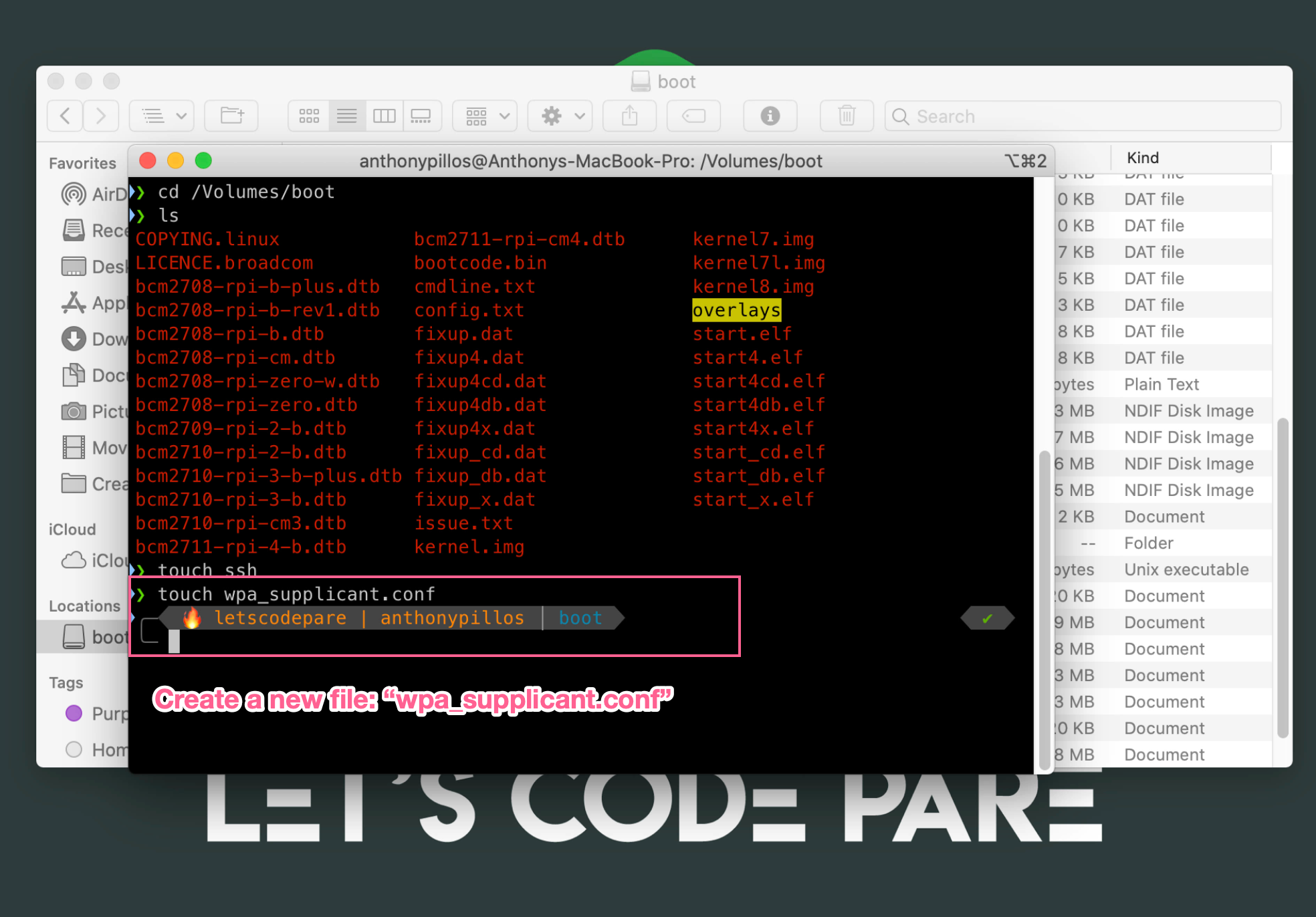 edit text file in terminal raspberry pi