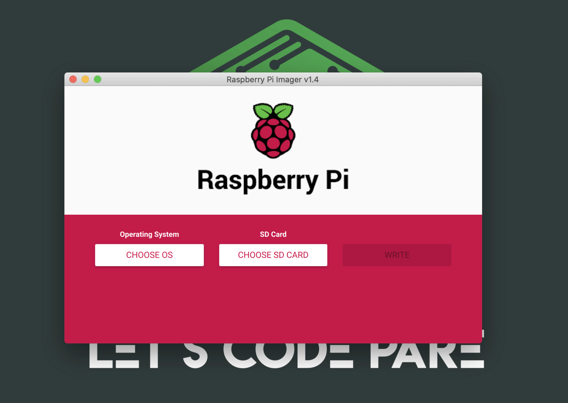  Raspberry Pi Imager application